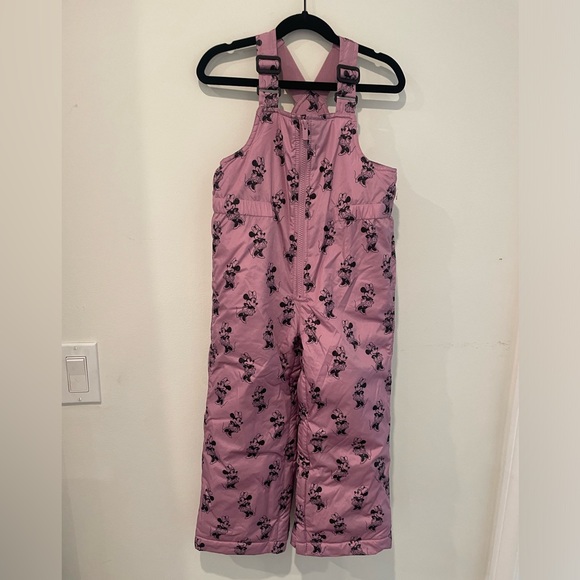 Gap X Disney Minnie Mouse ski bib mauve/purple color size 5 GUC - Picture 1 of 2